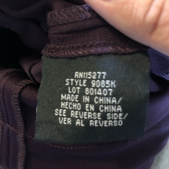 Purple floor length tiered evening dress, size 6 - Picture 7 of 8